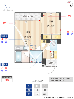 ルピナスコモド 105 【千葉県下総中山】 の間取り図