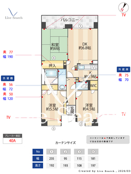 パークエステート博多 502 【福岡県中洲川端】 の間取り図
