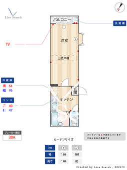 ウイングセブン 201 【福岡県西新駅】 の間取り図