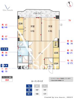 赤坂山愛マンションⅠ 408 【福岡県赤坂駅】 の間取り図
