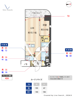 コンフォリア・リヴ北浜淡路町 901 【大阪府北浜】 の間取り図