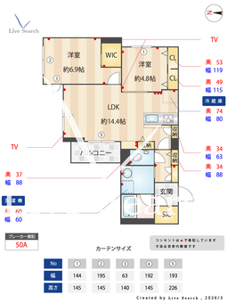 ターンベリーレジデンス 203 【東京都経堂駅】 の間取り図