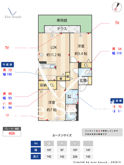 花みずき　＊＊ A0101 【熊本県武蔵塚駅】 の間取り図