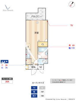 フォーラム日赤通リ前 309 【福岡県博多駅】 の間取り図