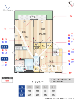 フォンテボヌールⅡ 105 【大阪府泉佐野駅】 の間取り図