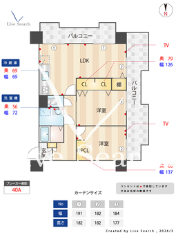 セキスイハイム徳川レジデンス 1203 【愛知県大曽根駅】 の間取り図