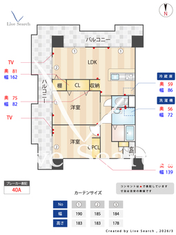 セキスイハイム徳川レジデンス 1306 【愛知県大曽根駅】 の間取り図