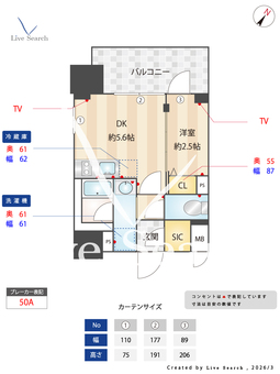 ジオエント梅田北リバーフロント 1106 【大阪府阪急中津駅】 の間取り図