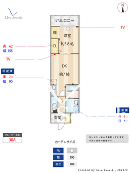 レオンコンフォート本町東Ⅱ 805 【大阪府堺筋本町】 の間取り図