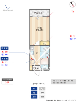 Pine Da Casa平沼 203 【埼玉県吉川駅】 の間取り図