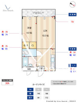 エスコート庄内 202 【福岡県新飯塚駅】 の間取り図