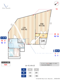 プラス新宿 201 【東京都西新宿】 の間取り図