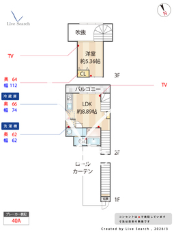 心葉テラス戸越銀座 202 【東京都1】 の間取り図