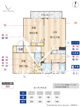 パークアベニュー　B 201 【茨城県牛久駅】 の間取り図