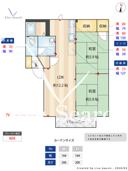ヴェナビスタ 202 【滋賀県長浜駅】 の間取り図