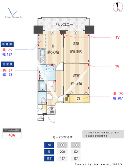 ベラカーサ池之端 402 【東京都湯島駅】 の間取り図