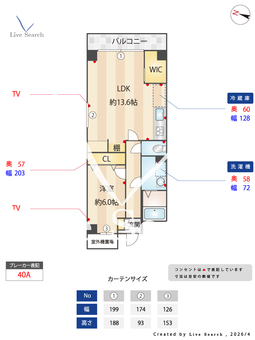 メルヴェイユ野田 201 【大阪府野田駅】 の間取り図