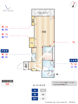 N-Dorm 302 【東京都千歳烏山駅】 の間取り図