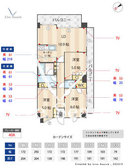 センチュリー尾山台ルミナス 501 【東京都尾山台駅】 の間取り図