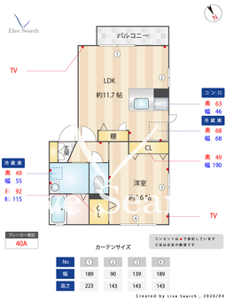 ファミーユ　A 201 【埼玉県川越駅】 の間取り図
