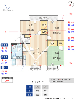 ヴィラ錦B 201 【大阪府河内長野駅】 の間取り図