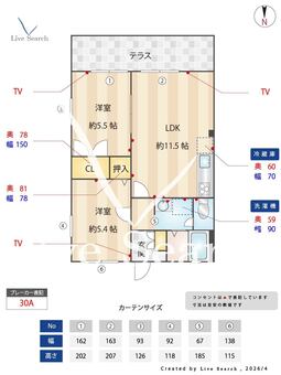 フレグランスガーデンA 101 【大阪府泉大津駅】 の間取り図