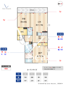グランディールⅡ 2102 【大阪府南巽駅】 の間取り図