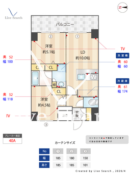 S-RESIDENCE名駅北alesia 1401 【愛知県名古屋駅】 の間取り図