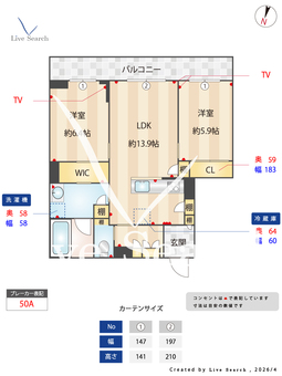 アスターミキ 301 【神奈川県向ヶ丘遊園】 の間取り図