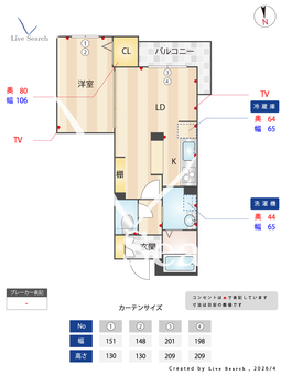 アミティ5 302 【大阪府JR長瀬駅】 の間取り図