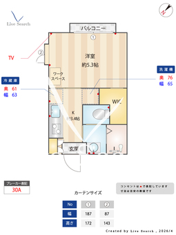 プリムローズ 201 【東京都桜新町駅】 の間取り図