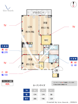 メゾン ド 常盤  205 【埼玉県北浦和】 の間取り図