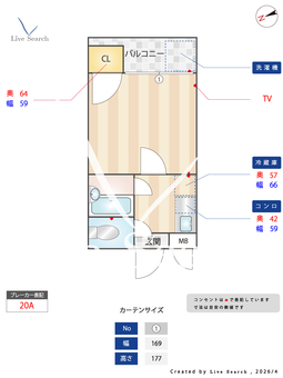 リアライズ服部 216 【大阪府阪急宝塚線　服部天神駅　徒歩8分】 の間取り図