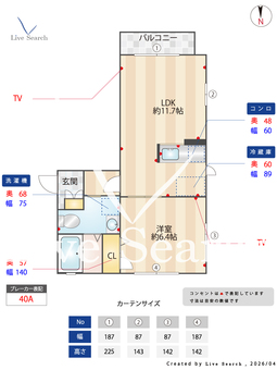 グランフォンテーヌⅡB 203 【群馬県西小泉駅】 の間取り図