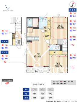 ヴィーブル　B 202 【茨城県常陸大宮駅】 の間取り図