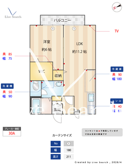 レインボーハイツ 202 【栃木県田沼】 の間取り図