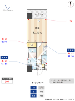 アンプルールベトン　ラ・プティール 402 【神奈川県平間駅】 の間取り図