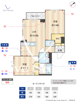 エスポアコリーヌ 206 【神奈川県柿生駅】 の間取り図