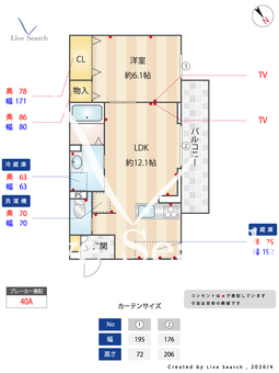 ルミナスプレイス 101 【群馬県新前橋駅】 の間取り図