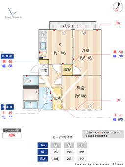 フレグランス福田 203 【大阪府北野田駅】 の間取り図