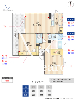 シャーメゾン　ルラーシュⅡ 101 【大阪府樟葉駅】 の間取り図