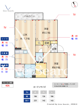 ベイサージュⅤ 201 【栃木県小山駅】 の間取り図