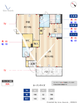 サニー・コートA 102 【栃木県大平下駅】 の間取り図