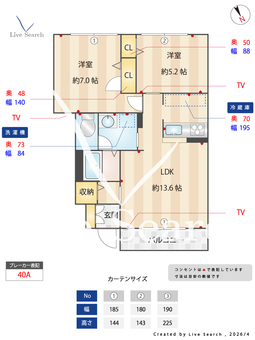 グランアーク 102 【群馬県太田駅】 の間取り図