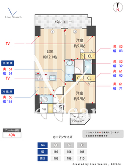 S-RESIDENCE高岳ardent 1303 【愛知県高岳駅】 の間取り図