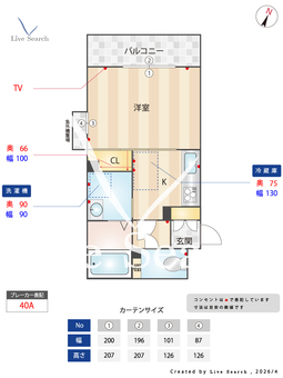 メゾン　ドゥ　オンズ 402 【大阪府東三国駅】 の間取り図