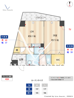 シャルム・ドミール 402 【愛知県名古屋市営地下鉄鶴舞線 浄心駅】 の間取り図