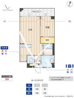 サリナス大名　弐番館 401 【福岡県天神駅】 の間取り図