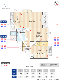 フォレストⅤ 202 【東京都沼袋駅】 の間取り図