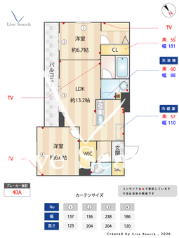ナーシサス・コート 302 【神奈川県センター南駅】 の間取り図